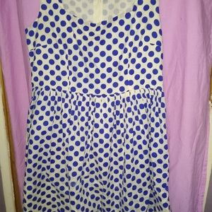 Delia's White with blue polka dots